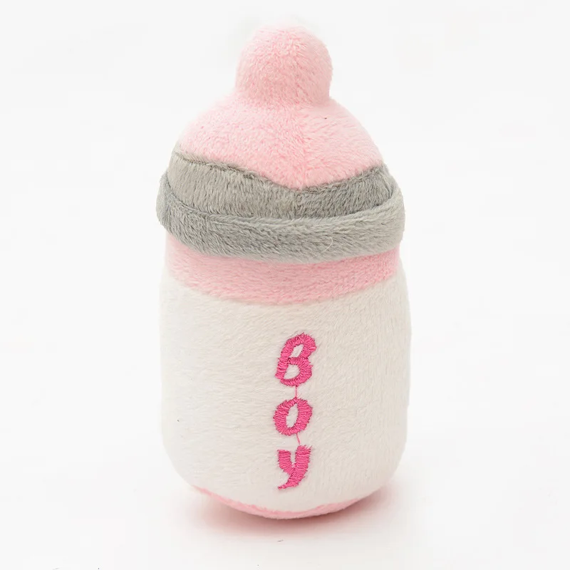 Cat Dog Sound Plush Toys Milk Bottle Puppy Pet Chew toy Squeak Teeth Cleaning For Dogs Screaming Toy | Дом и сад