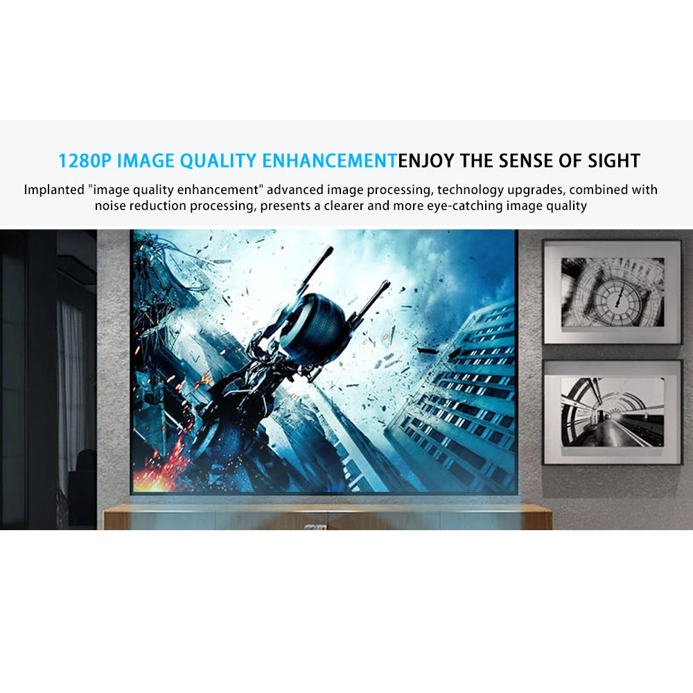 VCHIP YG550 4k Projector Mini proyector Protable For Home Theater Supports 1080P WiFi LED HDMI Media Player Christmas giftsGift |