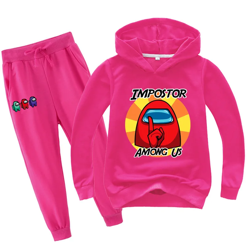 

Among Us Game Long Sleeve Hoodie Pants Cosplay Costumes For Kids Pajamas Halloween Costumes Clothing Autumn Winter Fashion Anime