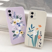 light branch flowers case for iphone 12 pro max mini 11 pro max x xr xs max se2020 8 7 6 6s plus shockproof soft phone cover