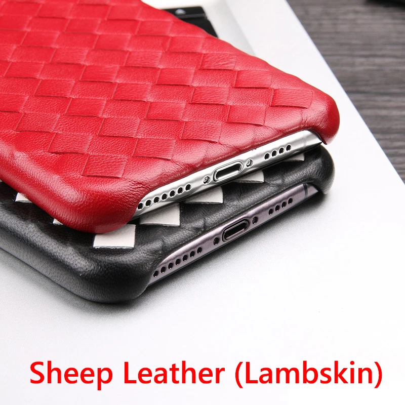 Модный тканый чехол из натуральной овечьей кожи для iPhone 5 6 6S 7 8 Plus X XR XS телефона MAX |