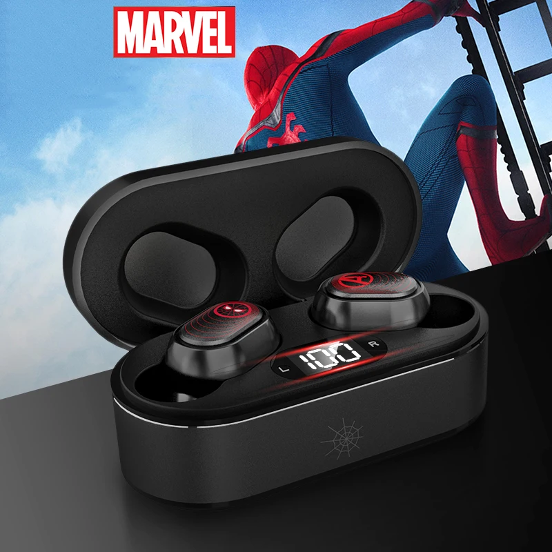 Оригинальная Авторизованная TWS гарнитура Marvel Bluetooth 5 0 LEDDigital дисплей наушники