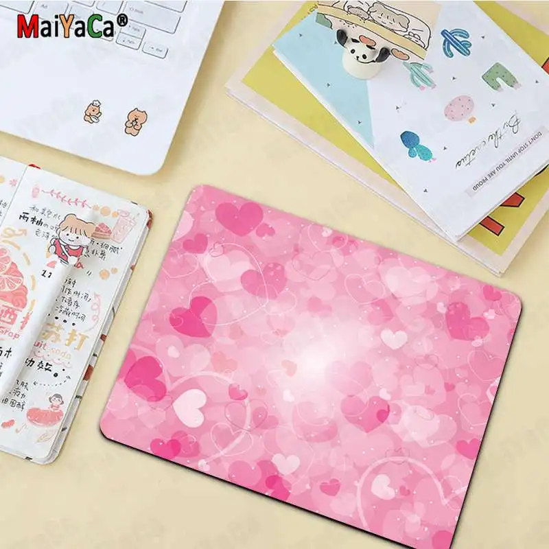 

MaiYaCa Funny Romantic pink heart love Silicone Pad to Mouse Game Smooth Writing Pad Desktops Mate gaming mouse pad