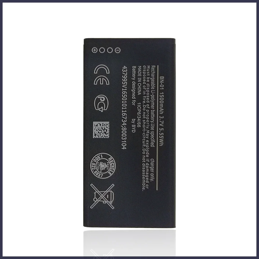 Аккумулятор 100% мА · ч 1500 для смартфонов Nokia Lumia X BN-01 1045 RM RM-980 X2 + Plus 980 X2DS - купить по