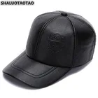 Шапка SHALUOTAOTAO мужская из натуральной кожи, модная бейсболка из воловьей кожи, регулируемый размер, брендовая бейсболка для отдыха, Осень-зима