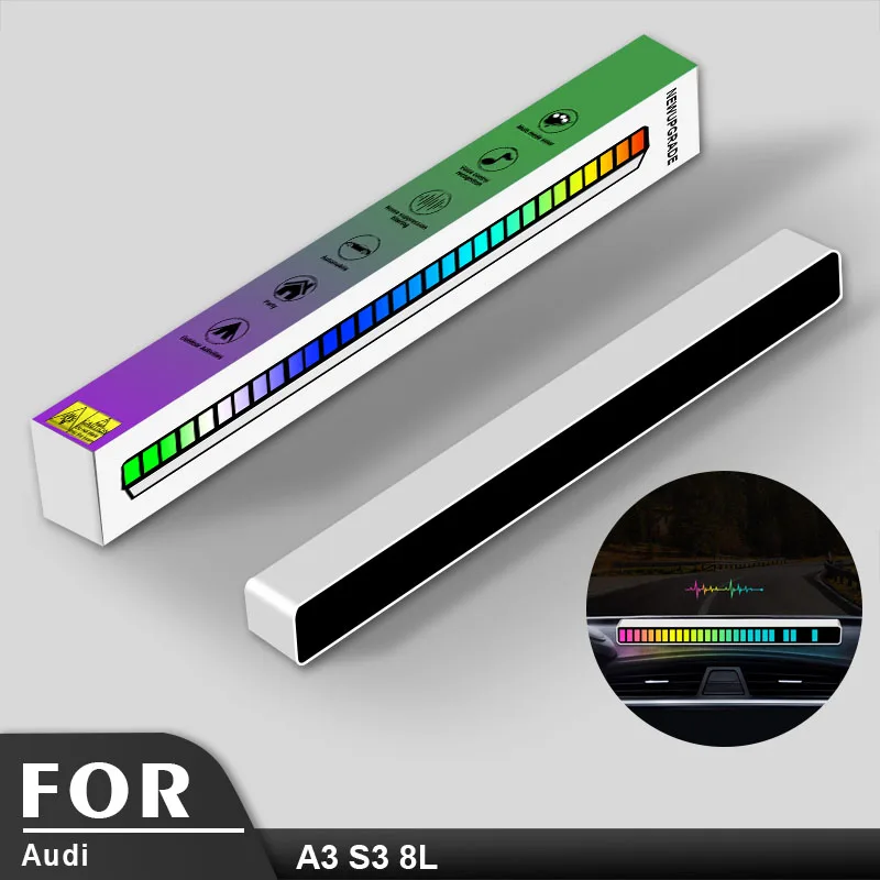 

1pcs Car Voice Control Audio Rhythm LED Lights Auto Lamps Automotive Goods Car Accessories for Audi A3 S3 8L A3 A4 A5 A6 A7 A8