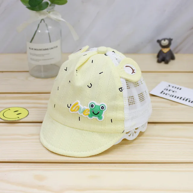 2022 Summer Cartoon Newborn Baseball Cap Cotton Baby Boy Snapback Caps Adjustable Mesh Sun Hat for Girls 0-6M 4