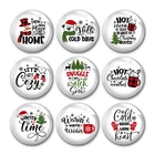 Круглые стеклянные кабошоны ручной работы с изображением снега дома холодной зимы для самостоятельного изготовления ювелирных изделий