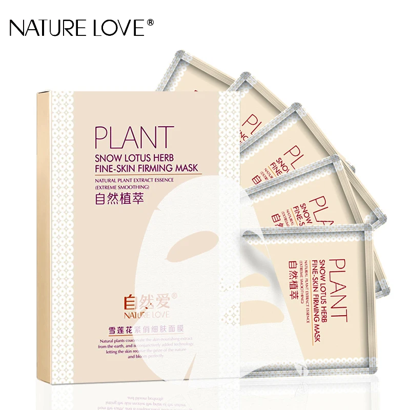 Маска для лица NATURE LOVE Snow Lotus Herb укрепляющая против морщин старения увлажняющая