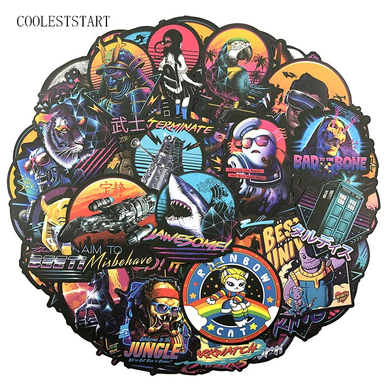 50 100 шт./компл. панк мультфильм Граффити наклейки серия для DIY чемодан ноутбук