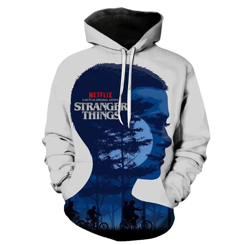 Stranger Thing s Новая мода 3D печатная белая мужская толстовка с капюшоном модная графическая Толстовка Повседневный Уличная пуловер хип хоп толстовки уличная одежда Stranger Thing - Цвет: Asian size 5186