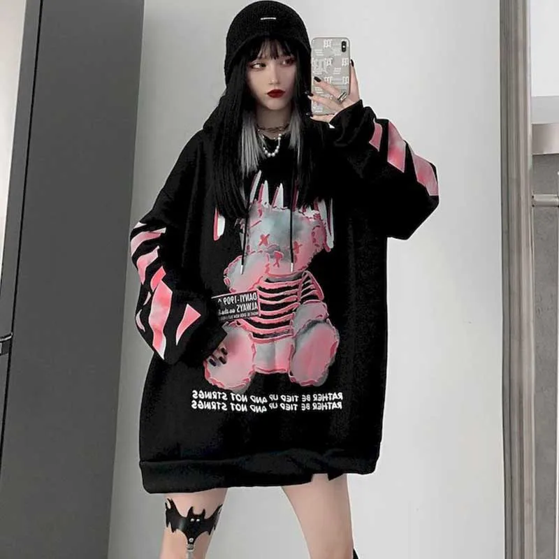 

Hooded hoodies women winter plus velvet thick ins tide Korean students loose personality hooded autumn and winter hoodies 2020 n