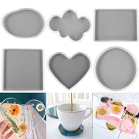 geometric coasters resin casting mold silicone cloud heart shape cup tray epoxy mould for jewelry making diy crafts epoxy molds