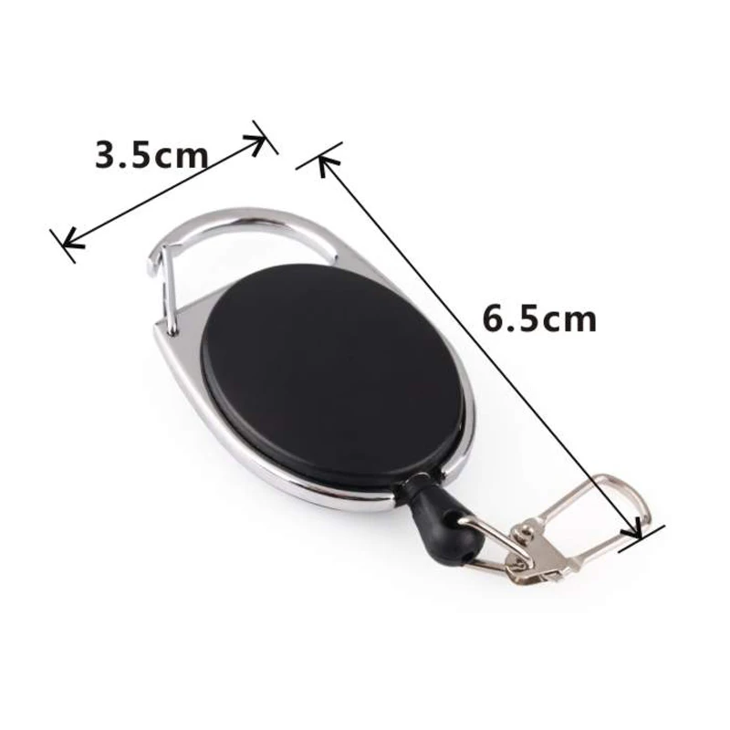 Retracable Keychain Keyring Anti-lost Anti-theft Wire Rope Spring Buckle Outdoor Survival Camp Tool GV99 | Безопасность и защита