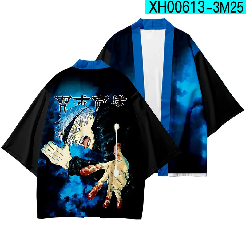 Женская и Мужская футболка-кимоно с 3D-принтом в стиле аниме | Тематическая одежда