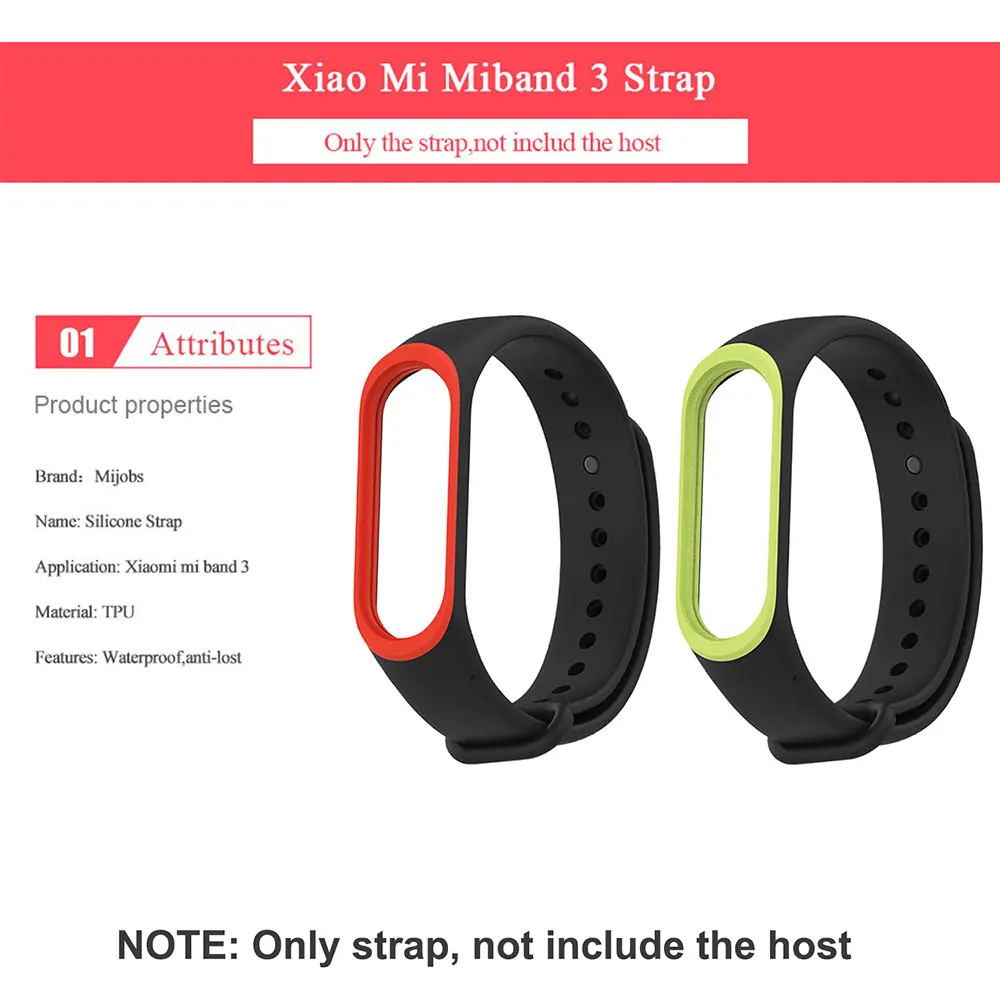 Mi jobs Xiaomi mi Band 4 ремешок спортивный mi band 3 Ремешок Браслет для mi band 4 mi band 3 ремешок Цветной силиконовый сменный