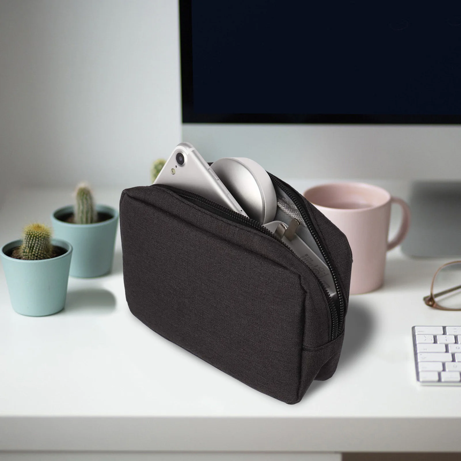 

Portable Electronics Accessories Cable Organizer Zipper Bag Carrying Case Multifunctional Waterproof Storage Bag