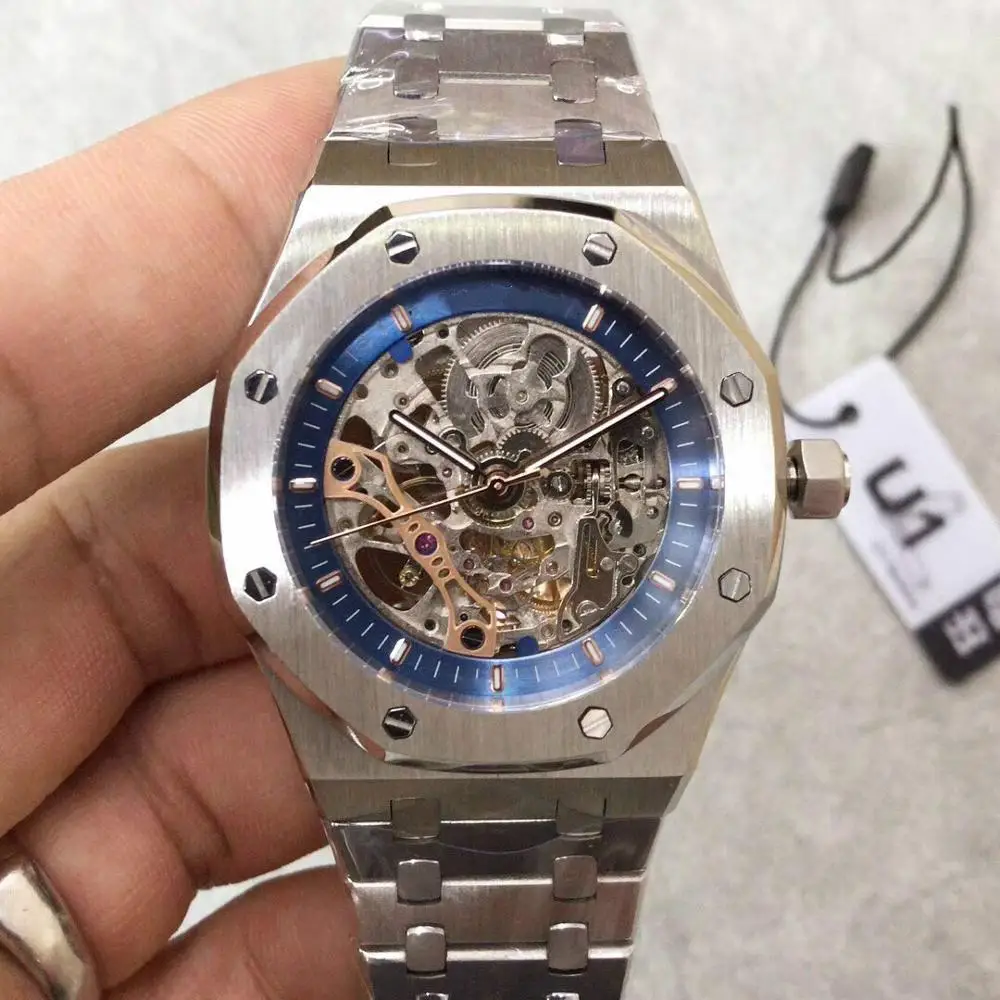 Новинка роскошные часы AAA Royal Oak Ap автоматические механические полностью полые