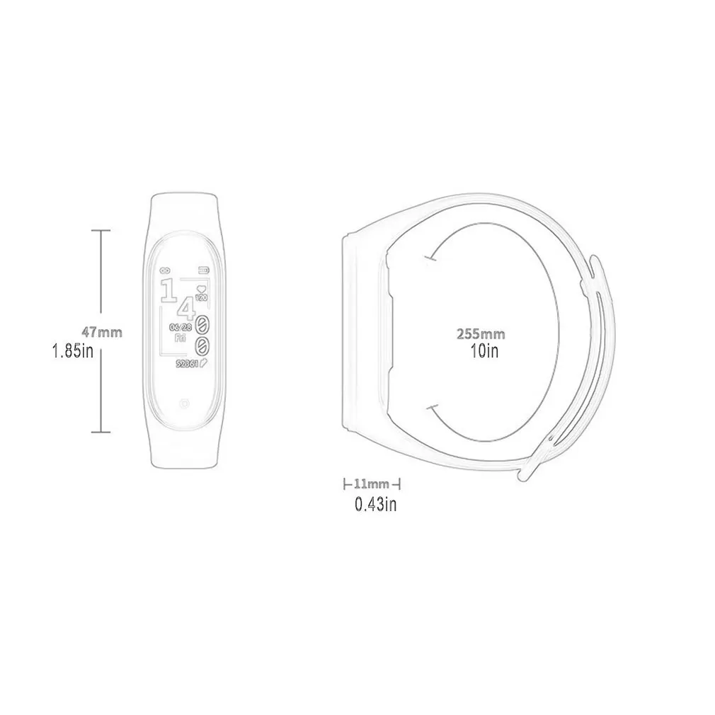 

M4 Smart band fitness tracker sport smart band heart rate blood pressure Monitor smartband pedometer waterproof bracelet