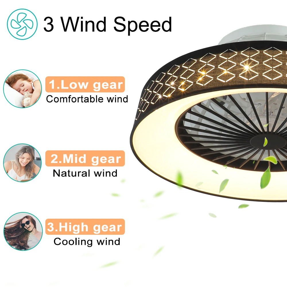 Потолочный вентилятор 47 см с регулировкой яркости светильник цвета | Освещение