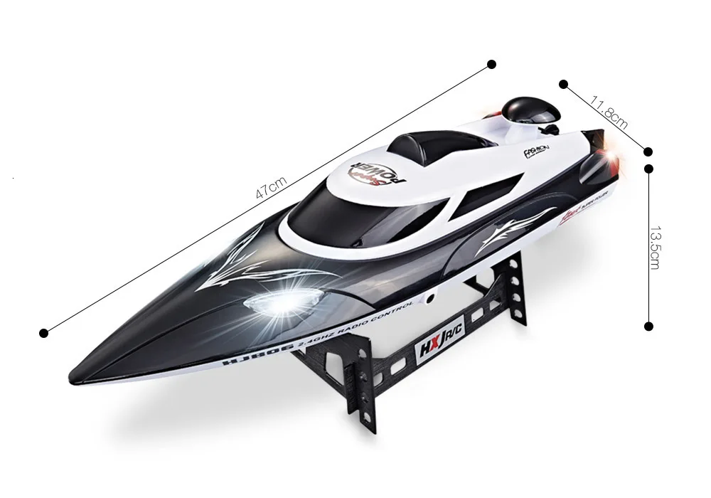 HJ806 RC лодка 35 км/ч высокоскоростной Быстрый корабль с системой охлаждения воды лодка ночной Светильник двухслойный Водонепроницаемый RC лодки игрушки подарки