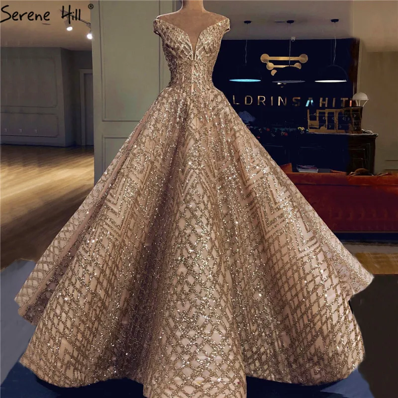 Дубай золото с открытыми плечами высокого класса свадебные платья 2021 винтажные