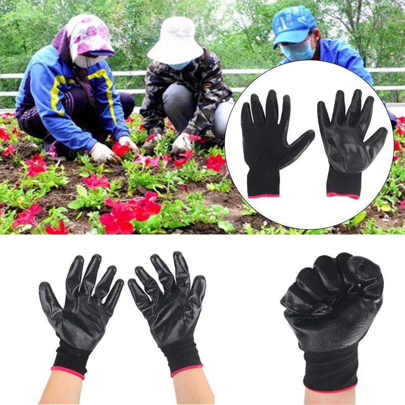 

Garden Gloves Work Gloves Mittens 1Pairs Nylon + PU Coating Durable Non-Slip Economic Convenient Courtyard Outdoor