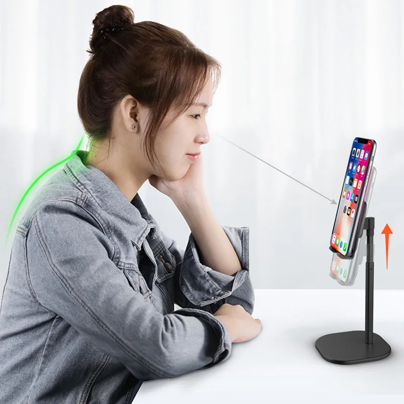

New Telescopic Stand Bracket Metal Aluminum Alloy Mobile Phone Holder 360 Degree Rotation DOM668