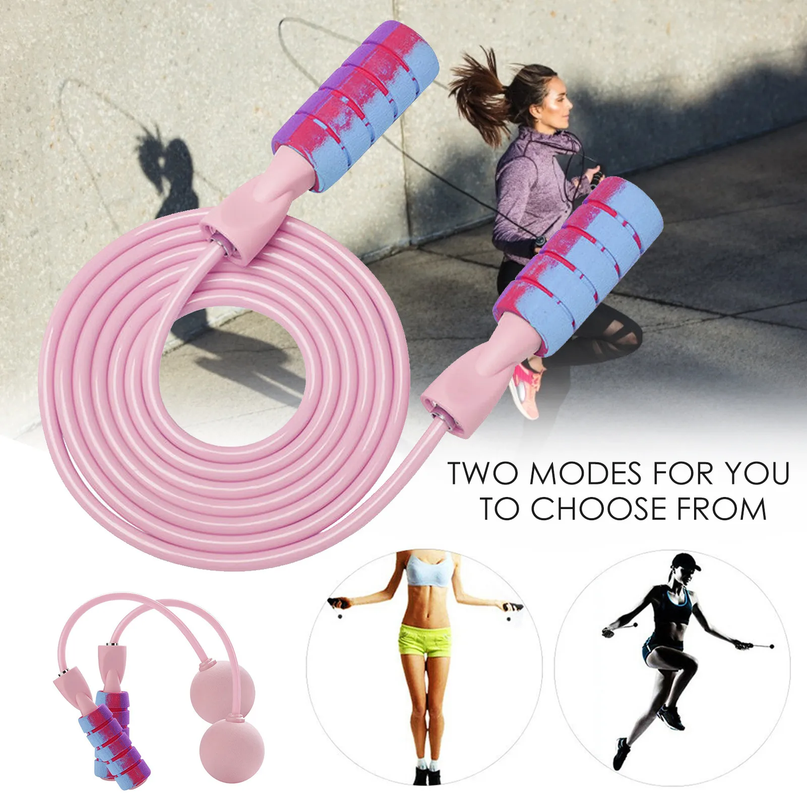 

Беспроводная Скакалка с ручкой из АБС, Профессиональная Скакалка для похудения, сжигания жира, для взрослых и детей, для помещений и спортза...