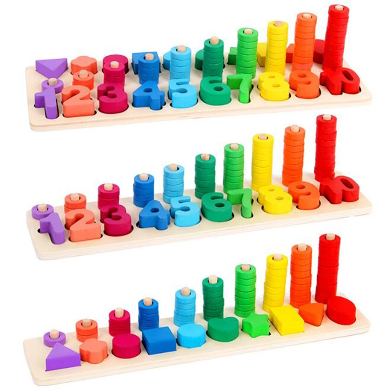 Детские деревянные материалы по Монтессори Обучающие цифры соответствующие