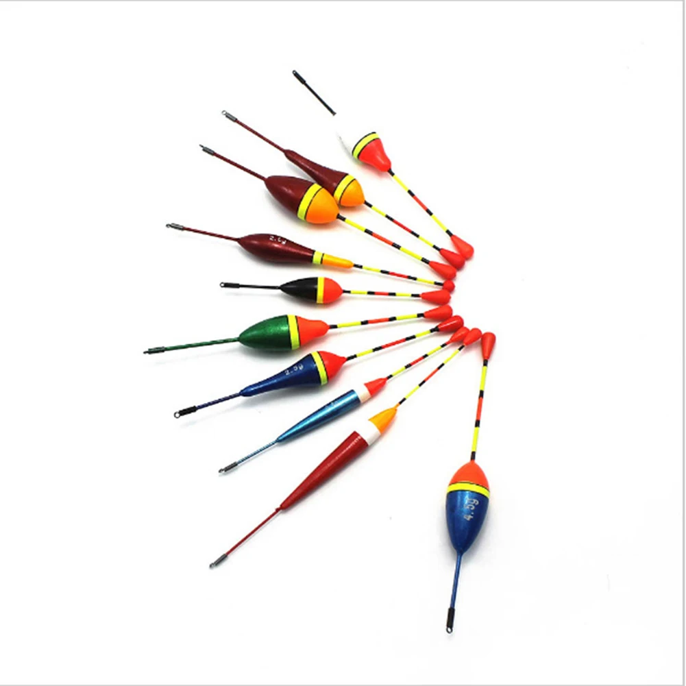 

Fishing Floats Foam Bobbers(Set of 10) Mixing Styles Vertical Floats