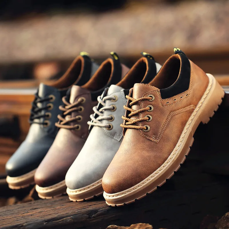 Brand new fashion Men's casual leather shoes lace up travel sneaker male oxford Work zapatillas deportivas RA-50 |