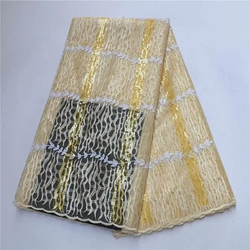 Африканская кружевная ткань 2019 Высококачественная французская сетчатая с