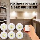 Супер яркий Cob под шкаф светильник светодиодный Беспроводной дистанционного Управление блестящий шкаф ночника Спальня шкаф Кухня дома