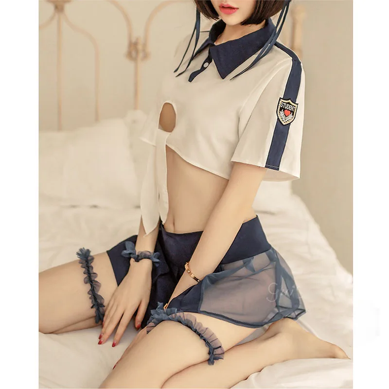 Новый эротический костюм для ролевых игр сексуальная Студенческая форма
