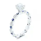 Женское большое кольцо из циркония в простом стиле, микро-набор, кольцо из синего циркония, модное обручальное кольцо, подарок на банкет и день рождения для подруги