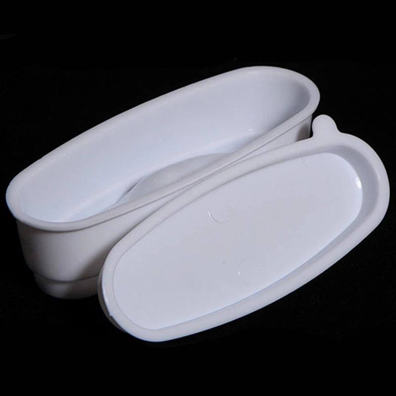 White Nail French Powder Box Simple Case High Quality Esy To Use Portable Exquisite Tool Accessories | Красота и здоровье