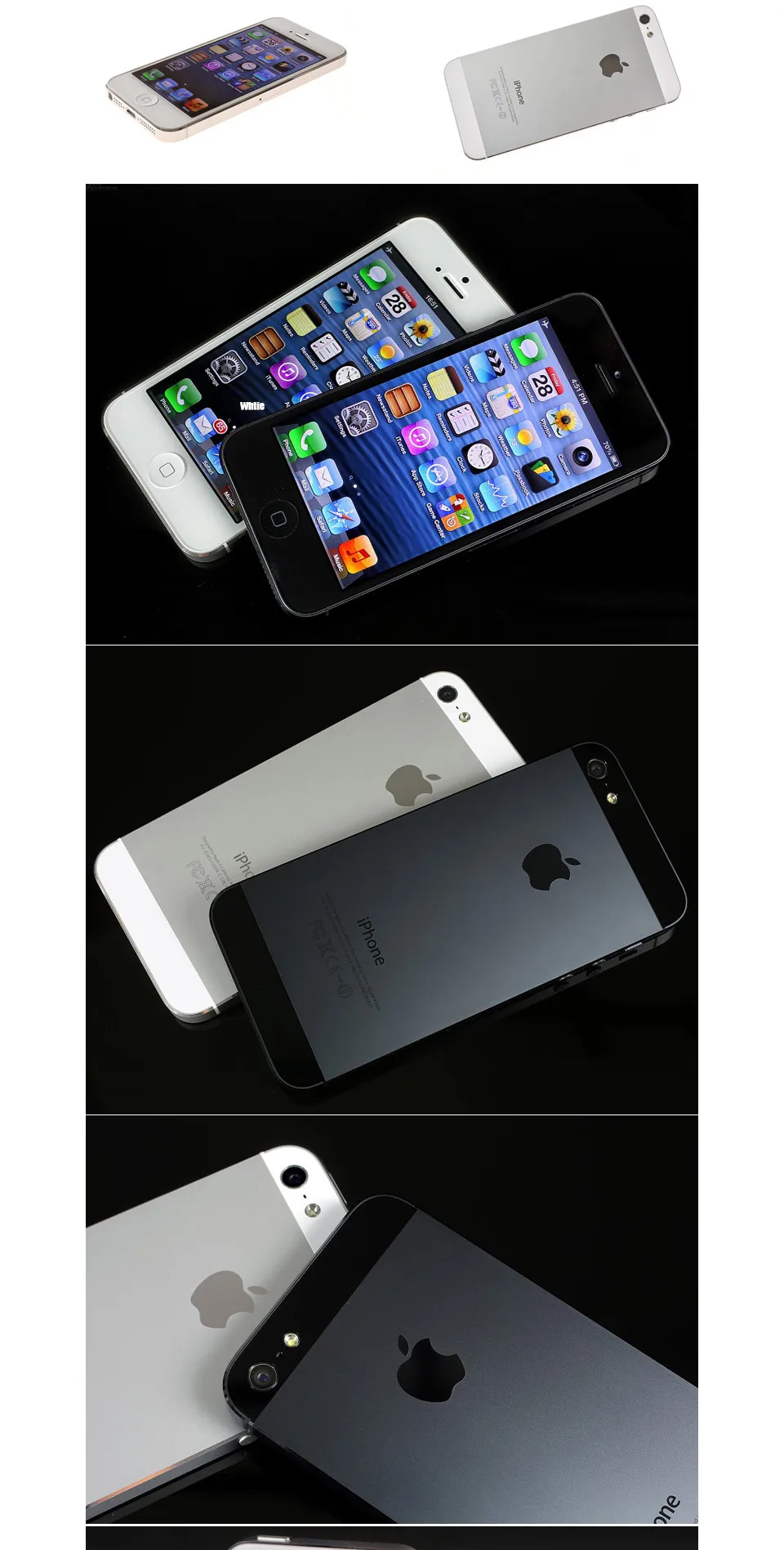 Apple iPhone 5 мобильный телефон 16/32/64GB Встроенная память 4," 8MP WI-FI gps IOS Bluetooth 1,3 ГГц отпечатков пальцев разблокированный сотовый телефон смартфон