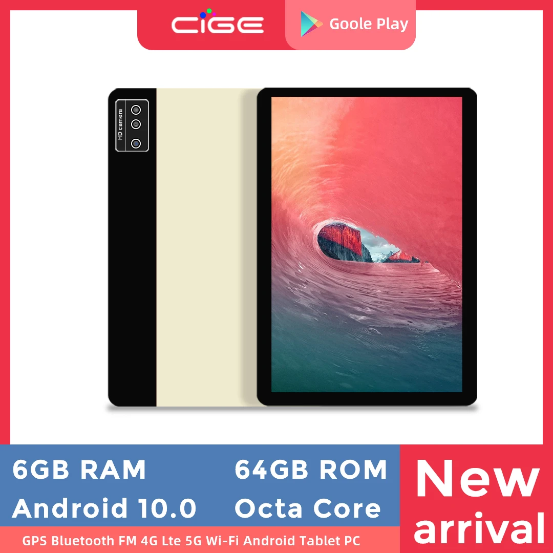10-дюймовый планшет с восьмиядерным процессором ОЗУ 6 ГБ ПЗУ 64 Android 10 0 1920x1200 3G 4G LTE -