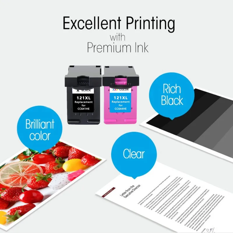 3P Совместимость 121XL сменный картридж для принтера HP 121 hp с чернилами Deskjet D2563 F4283 F2423