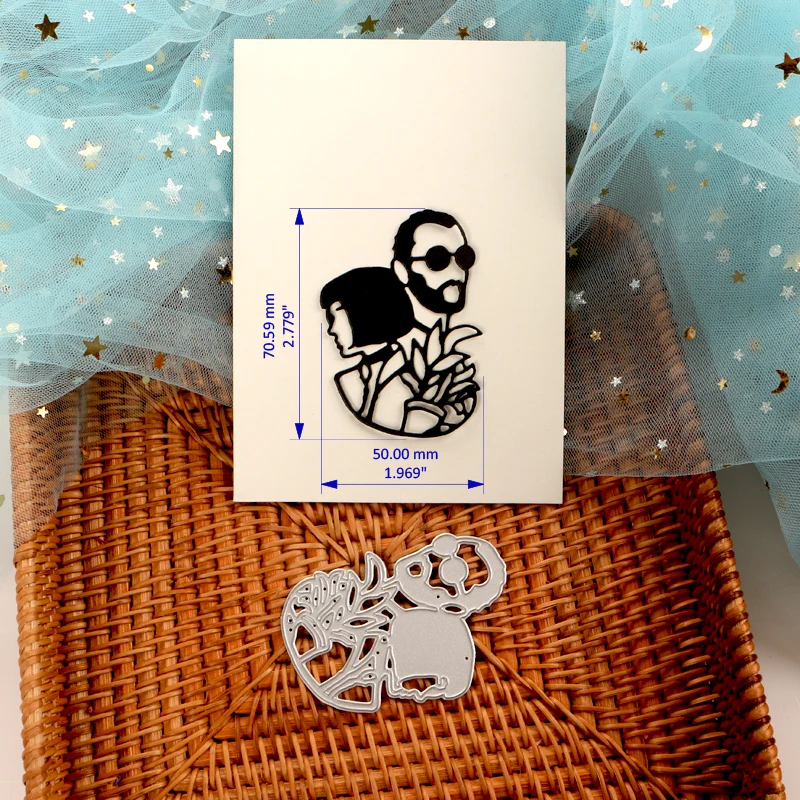 DUOFEN металлические Вырубные штампы крутая пара шпионская Трафарет DIY Записки