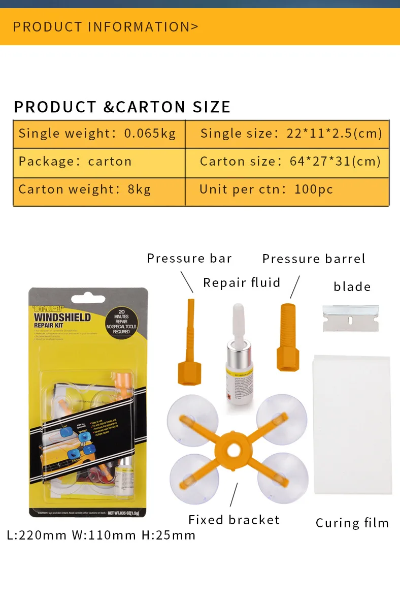 Набор для ремонта лобового стекла автомобиля DIY Набор для ремонта оконного стекла комплект для ремонта ветрового стекла набор для корректора треснутого стекла с присоской