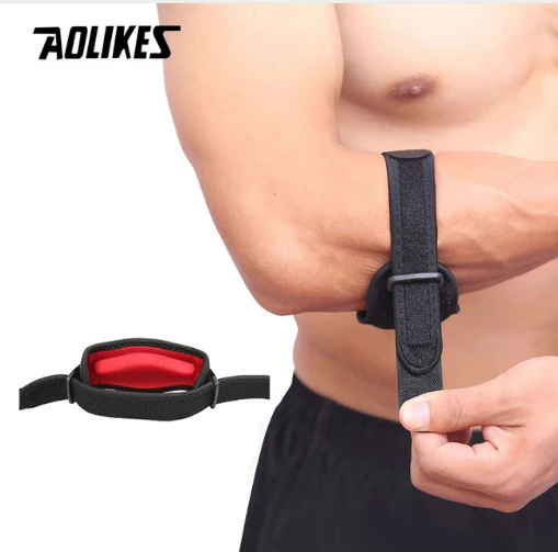 AOLIKES 1 шт. Регулируемый для бадминтона, тенниса, гольфа, налокотник для Гольфиста, налокотники, боковой боли, синдром эпикондилита - Цвет: Red