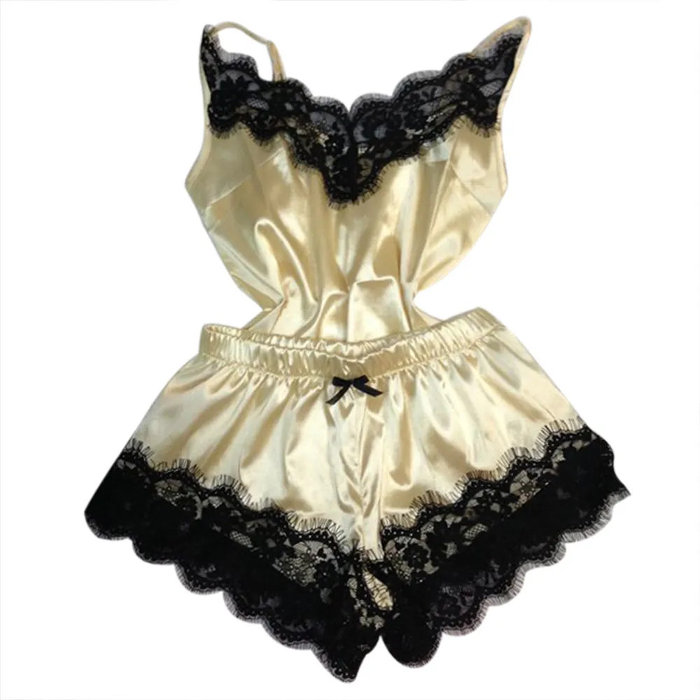 

1 Set Womens Lace Sleepwear Lingerie Tops Shorts Set Temptation Babydoll Underwear Pajamas Nightwear Nightdress S-XL New Color