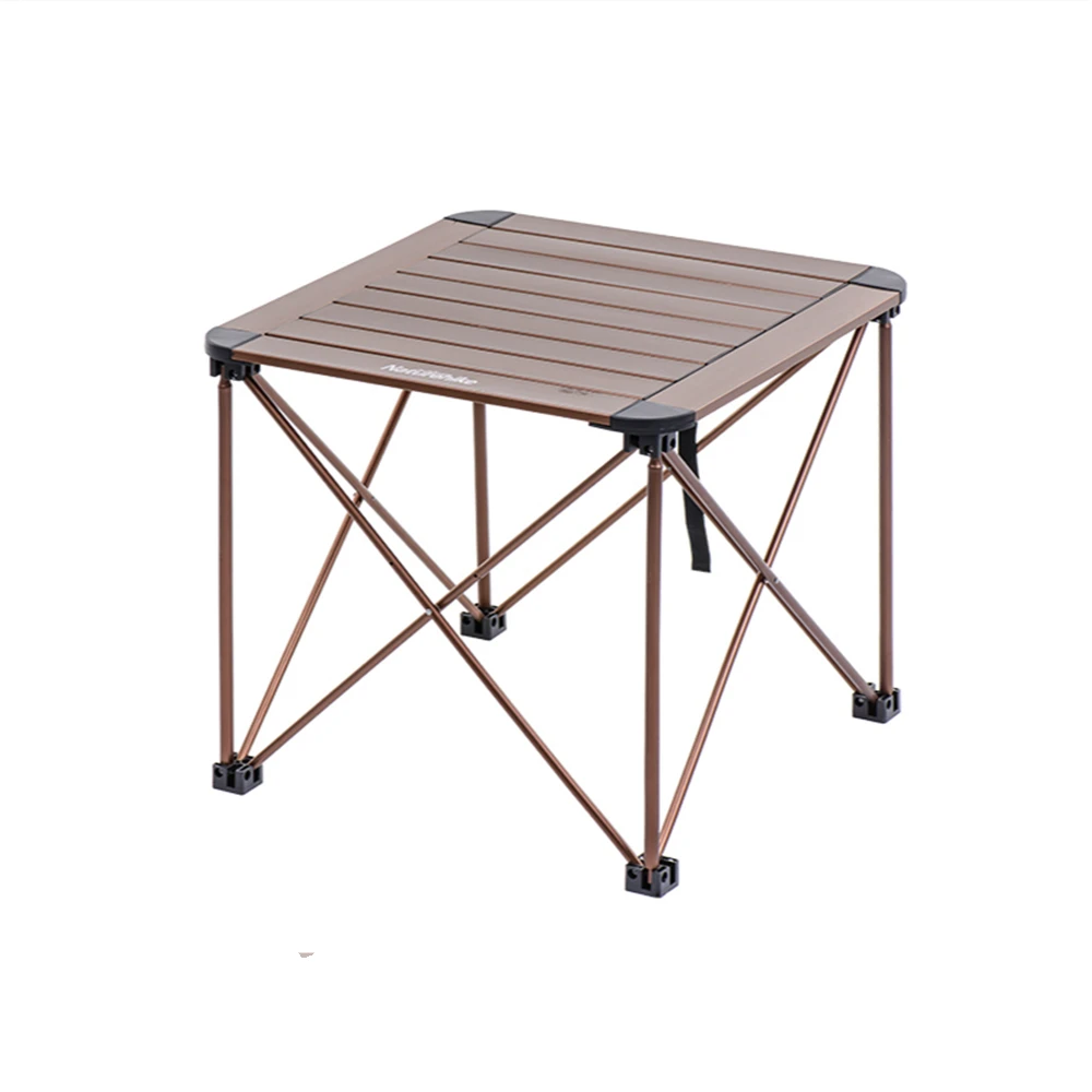 

Lightweight Aluminum Folding Square Table Roll Up Top 4 People Compact Table with Carry Bag for Camping Picnic BBQ BBQ