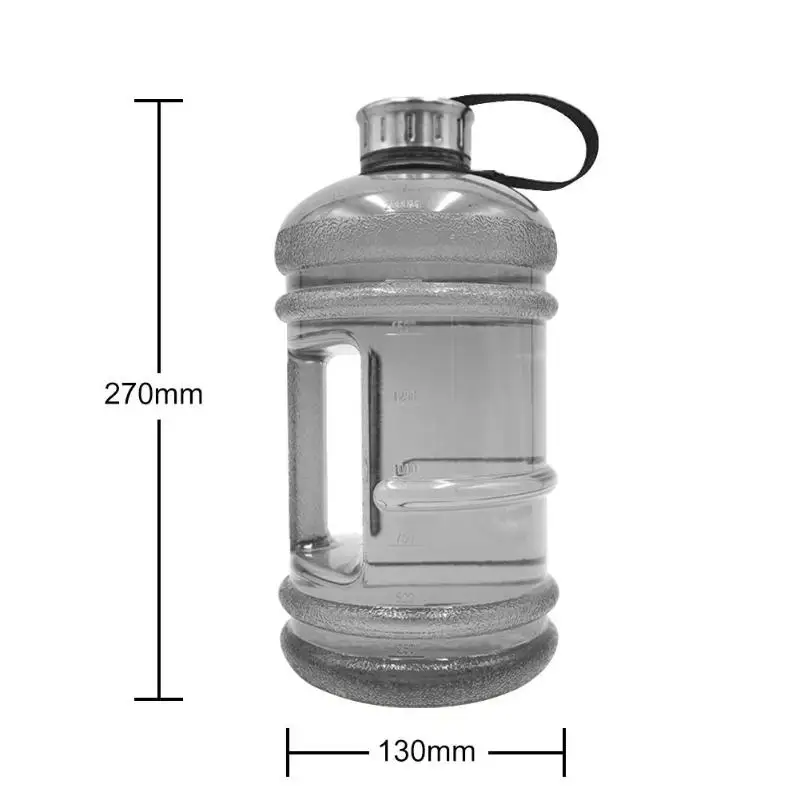 2.2L пластиковая бутылка для воды с большой емкостью, шейкер для уличных походов, герметичный, для тренировок, тренажерного зала, фитнеса, йоги, бутылка с большой чашкой, кувшин для воды