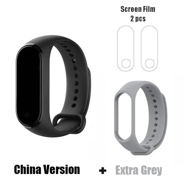 Mi 4 CN gray film Xiaomi mi band 3 mi Band 4 новейший музыкальный умный Браслет пульсометр фитнес 135 мАч 3 Цвета экран Bluetooth 5,0 - Цвет: Mi 4 CN gray film