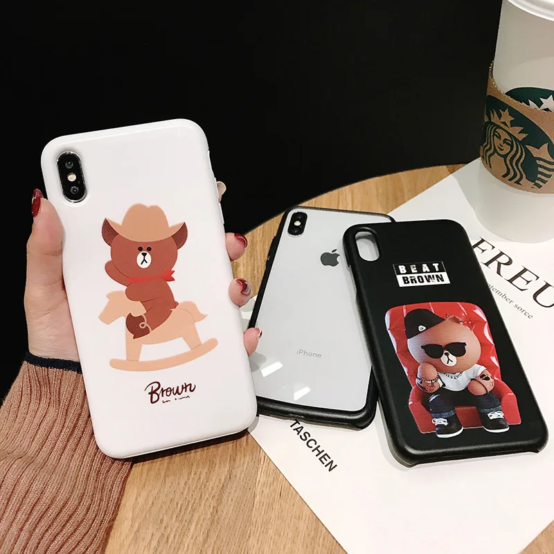 Друзья Корея Медведь телефон чехол s Чехол для iphone X XR XS MAX 6 6s 7 8 Plus Coque мягкий s| |