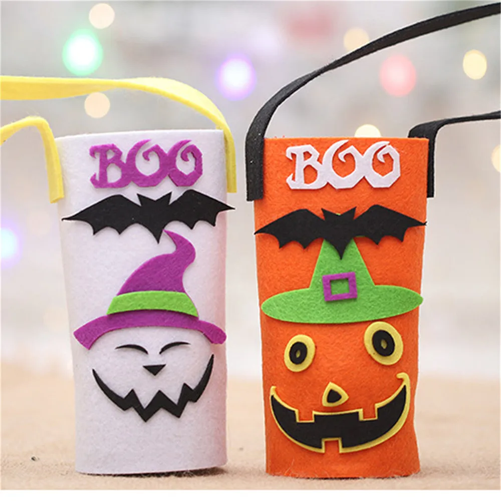 1 шт. милый комплект для украшения бутылки вина на Хэллоуин тыква шляпа летучая
