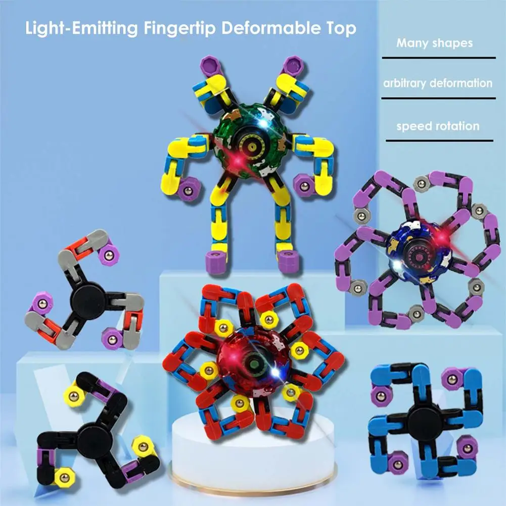 Deformed Robot Decompression Toy Finger Spin Top For Stress Relief Innovative Transformable Spinner Sensory | Игрушки и хобби
